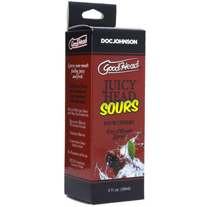 GoodHead Juicy Head Sours Dry Mouth Spray 2 oz By Doc Johnson - Sour Cherry