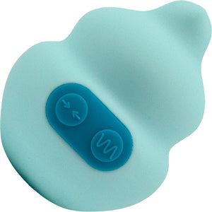 Unbound Squish Squeeze Responsive Rechargeable Waterproof Silicone Vibrator - Aqua & Teal