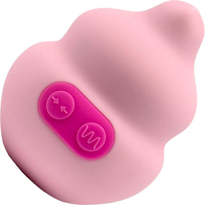 Unbound Squish Squeeze Responsive Rechargeable Waterproof Silicone Vibrator - Quartz & Cerise