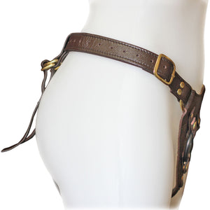 Aslan Steam Punk Jaguar Brown Leather Harness