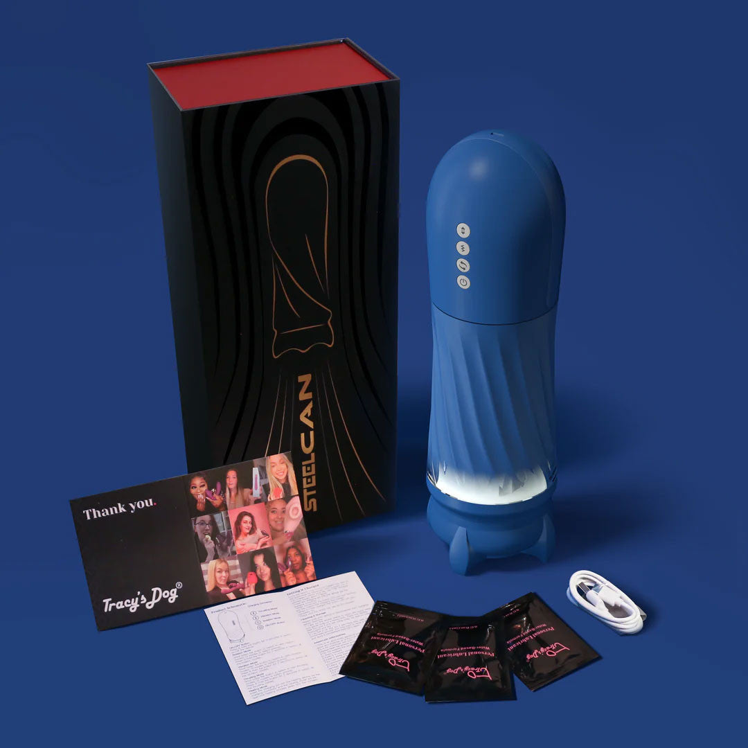 Tracy’s Dog Steelcan Automatic Stroker Penis Masturbator - Blue