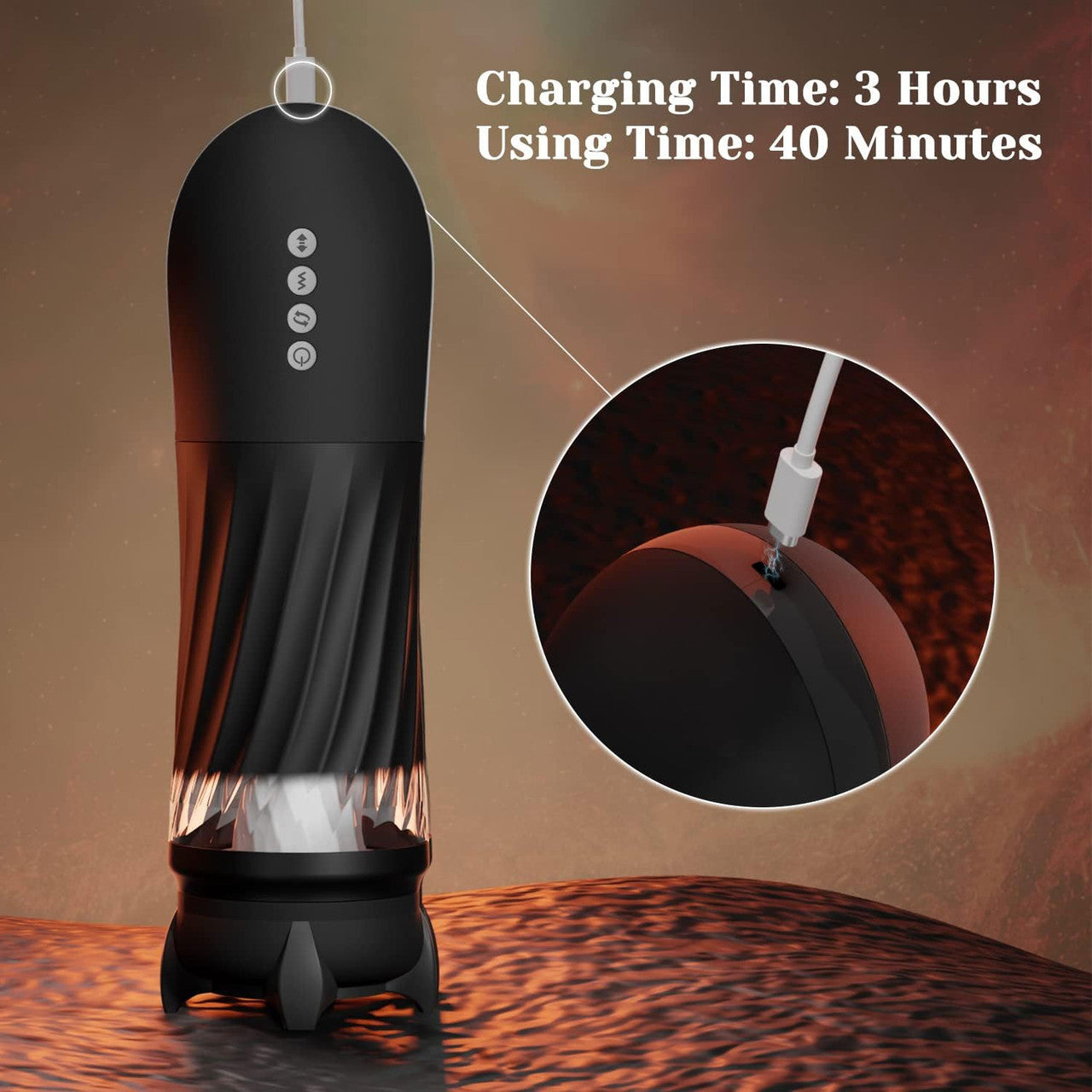 Tracy’s Dog Steelcan Automatic Stroker Penis Masturbator - Black