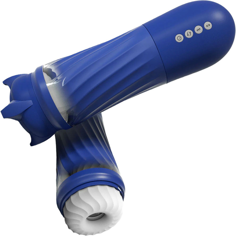 Tracy’s Dog Steelcan Automatic Stroker Penis Masturbator - Blue
