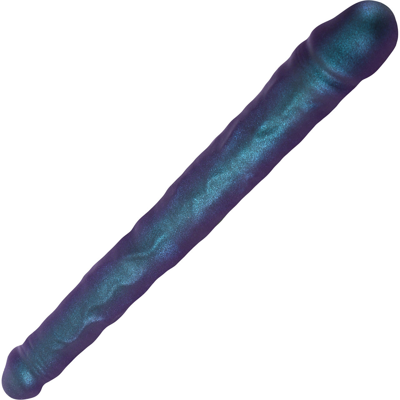 Strap-on-Me Double Dong Realistic Silicone Double Dildo - Metallic Blue