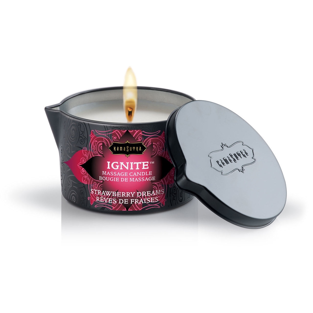 Kama Sutra Ignite Massage Oil Candle - Strawberry Dreams - 6 oz