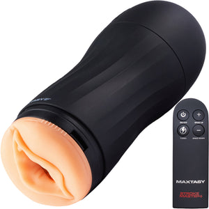 Maxtasy Stroke Master+ Rechargeable Automatic Stroker Penis Masturbator With Remote - Vanilla