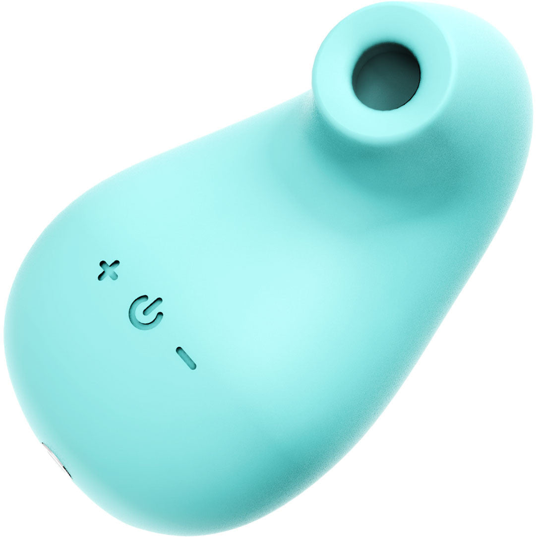 SUKI Rechargeable Sonic Silicone Clitoral Pulsating Vibrator by VeDO - Tease Me Turquoise