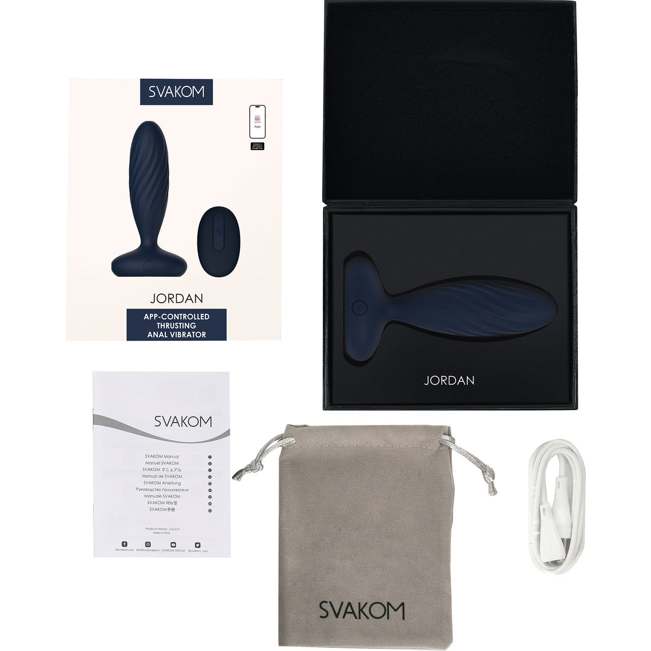 SVAKOM Jordan App Enabled Silicone Thrusting & Vibrating Anal Plug Wit SVAKOM Jordan App Enabled Silicone Thrusting & Vibrating Anal Plug Wit