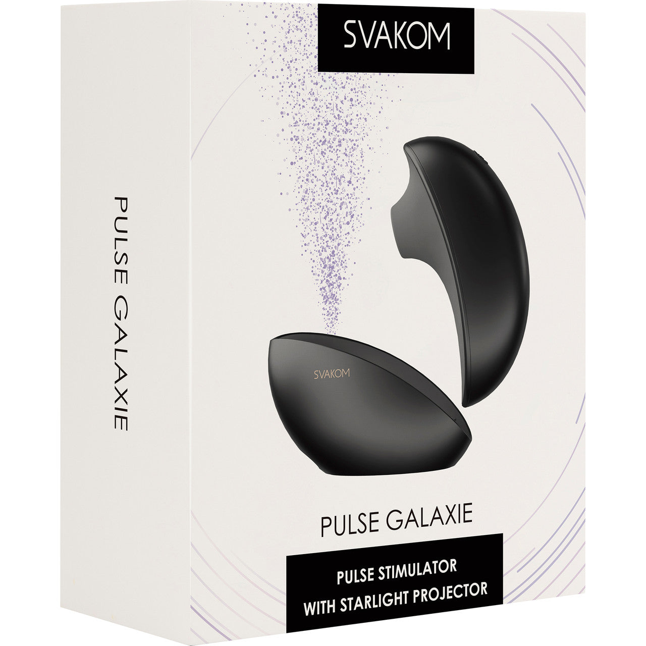 SVAKOM Pulse Galaxie App Enabled Pressure Wave Clitoral Stimulator With Starlight Projector - Midnight Black