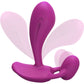 Love To Love Witty Rechargeable Silicone G-Spot / P-Spot Vibrator With Clitoral Stimulator - Sweet Orchid Magenta