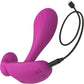 Love To Love Witty Rechargeable Silicone G-Spot / P-Spot Vibrator With Clitoral Stimulator - Sweet Orchid Magenta