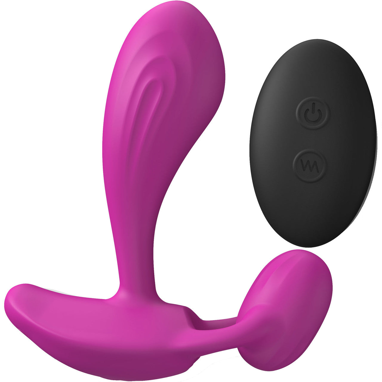 Love To Love Witty Rechargeable Silicone G-Spot / P-Spot Vibrator With Clitoral Stimulator - Sweet Orchid Magenta