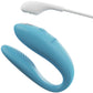 We-Vibe Sync Go App Enabled Waterproof Rechargeable Couples Vibrator - Turquoise