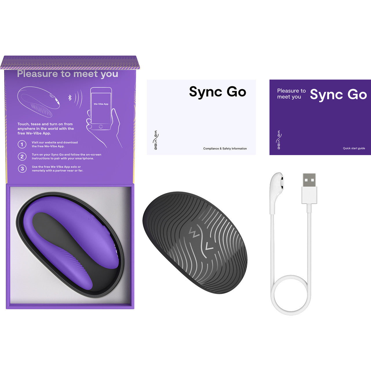 We-Vibe Sync Go App Enabled Couples Vibrator - Purple We-Vibe Sync Go App Enabled Couples Vibrator - Purple