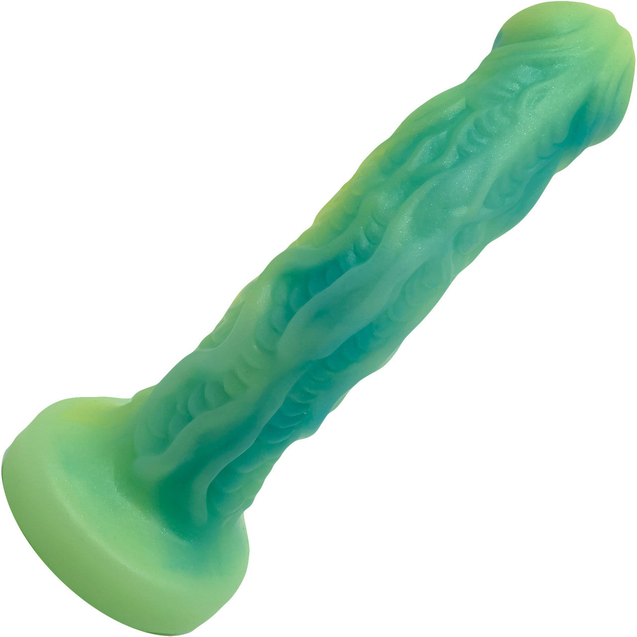 Pris Toys Talon 7.5" Dual Density Silicone Dildo - Greenglow