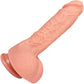 The Tease 6.5 Inch Silicone Realistic Posable Dildo With Balls & Suction Cup Base By Fukena - Vanilla