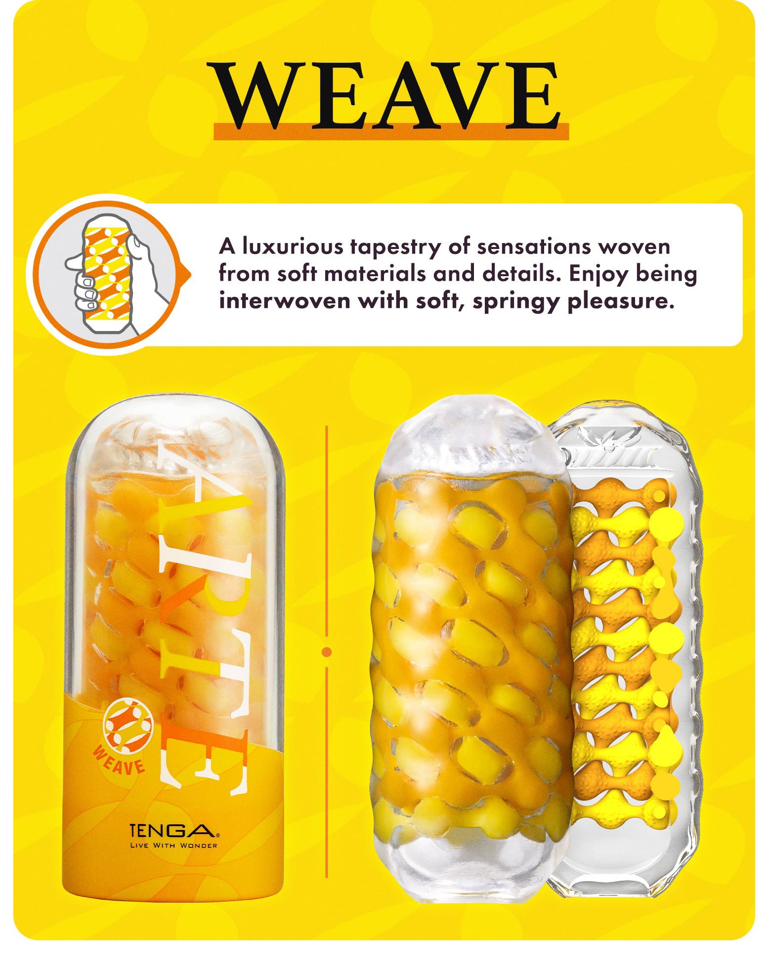 Tenga Arte Reusable Penis Masturbation Cup - WEAVE Feature Graphic