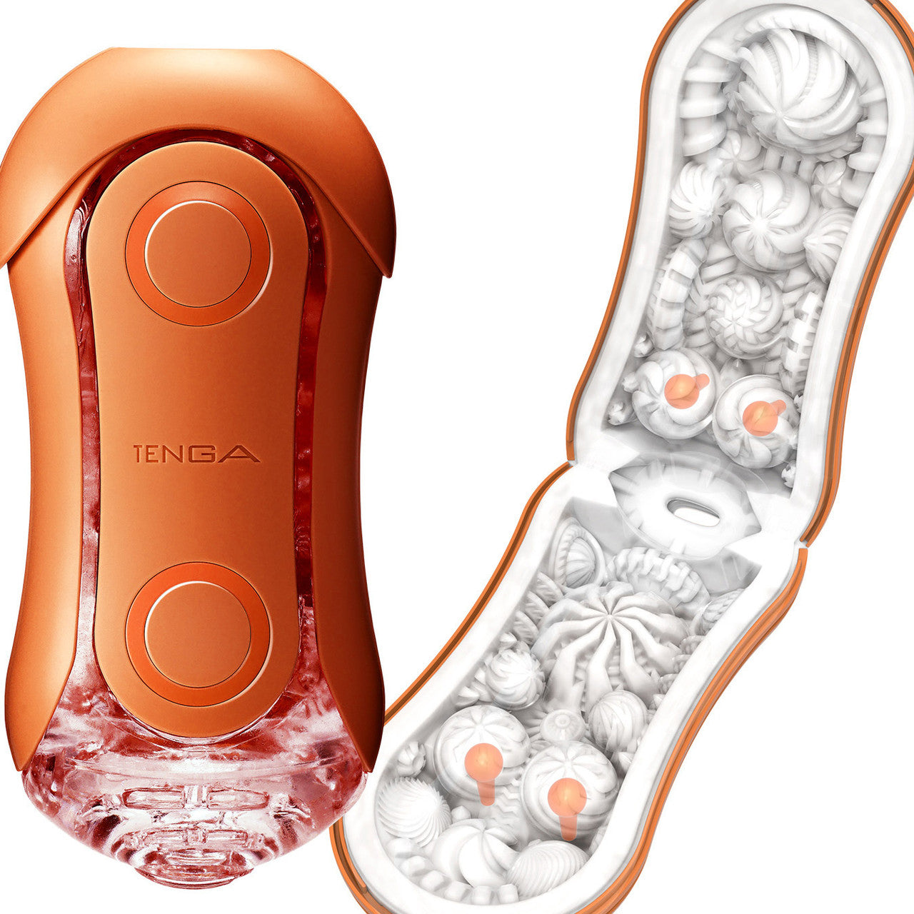 Tenga Flip Orb Penis Masturbator - Sunset Orange