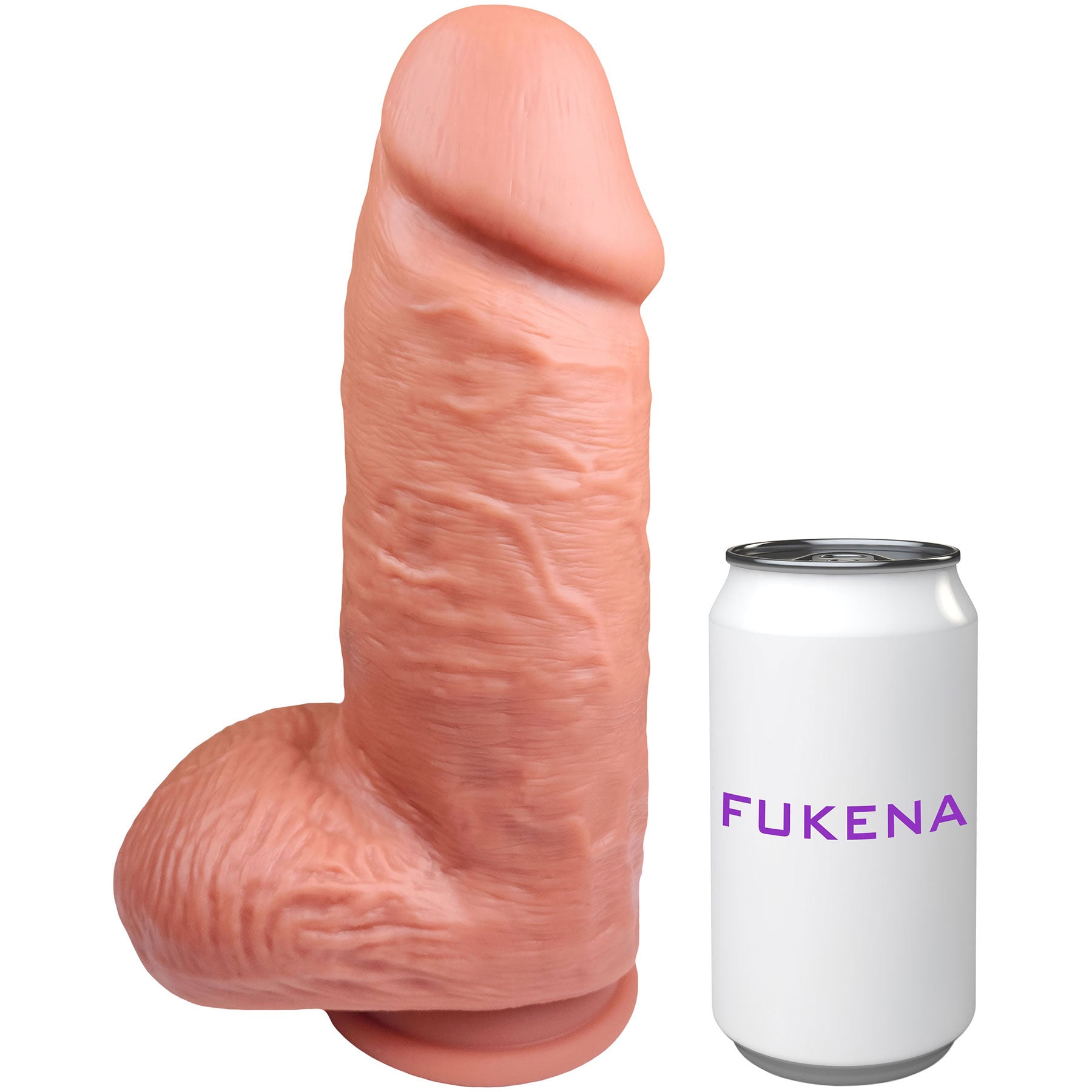 The Chonker 7.5 Inch Silicone Realistic Dual Density Dildo With Balls & Suction Cup Base By Fukena