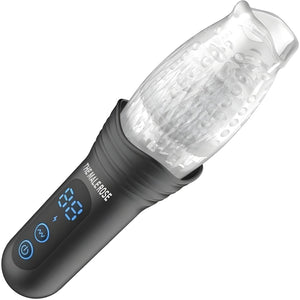 The Male Rose Pro Thrusting Vibrating Rotating Oral Sex Penis Masturbator