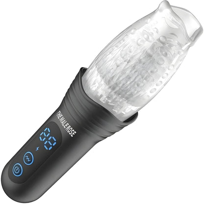 The Male Rose Pro Thrusting Vibrating Rotating Oral Sex Penis Masturbator