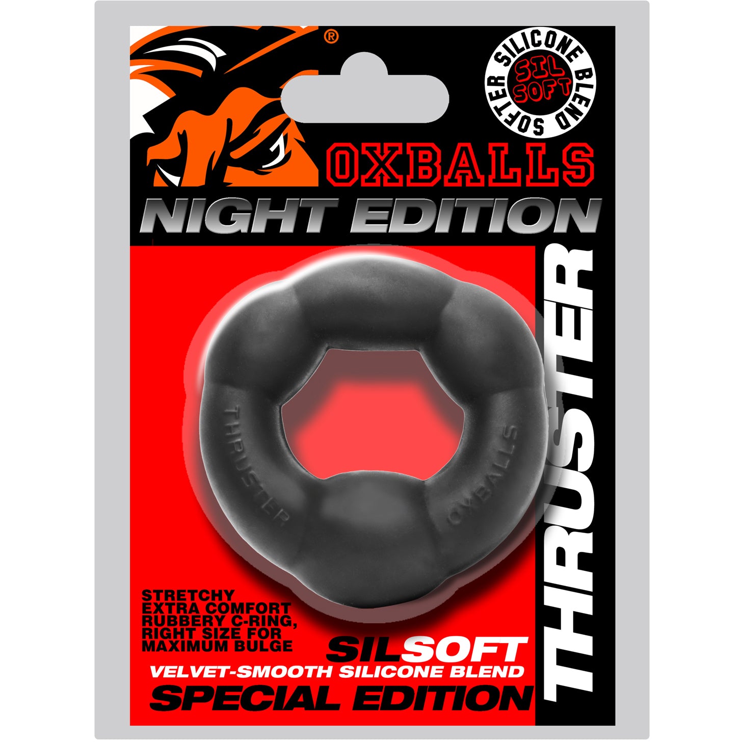 Oxballs Thruster Comfort Bulge Lifter Cock Ring - Night Edition