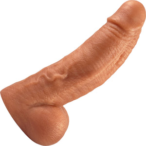 The Small Titan Platinum 6" Silicone Ultrarealistic Dildo With Balls By Uberrime - Caramel