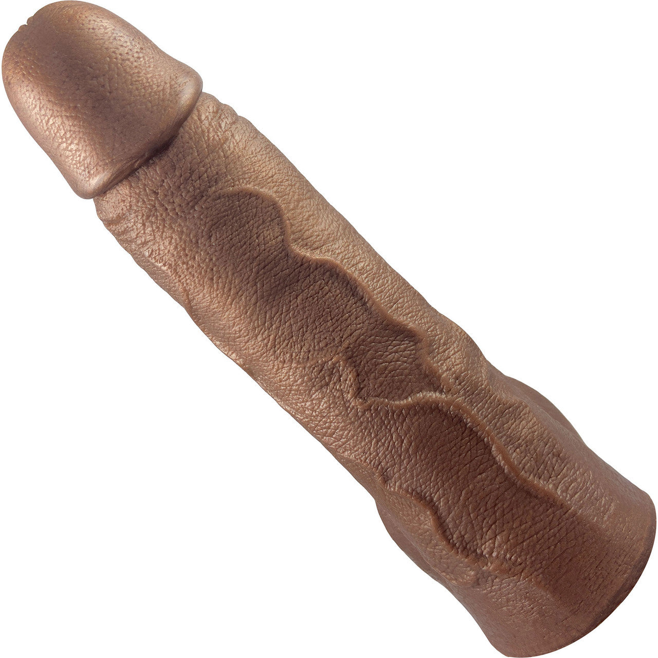 The Titan Medium 7.25" Platinum Silicone Ultrarealistic Dildo With Balls By Uberrime - Chocolate