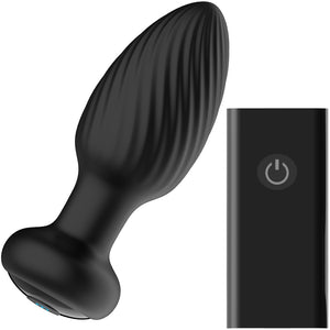 Nexus Tornado Rotating & Vibrating Rechargeable Silicone Butt Plug With Remote