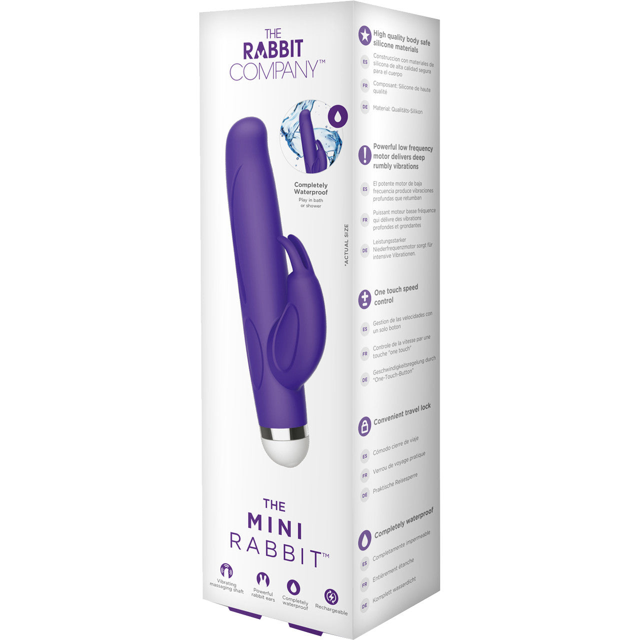 Mini Rabbit Silicone Rechargeable Vibrator by The Rabbit Company - Purple