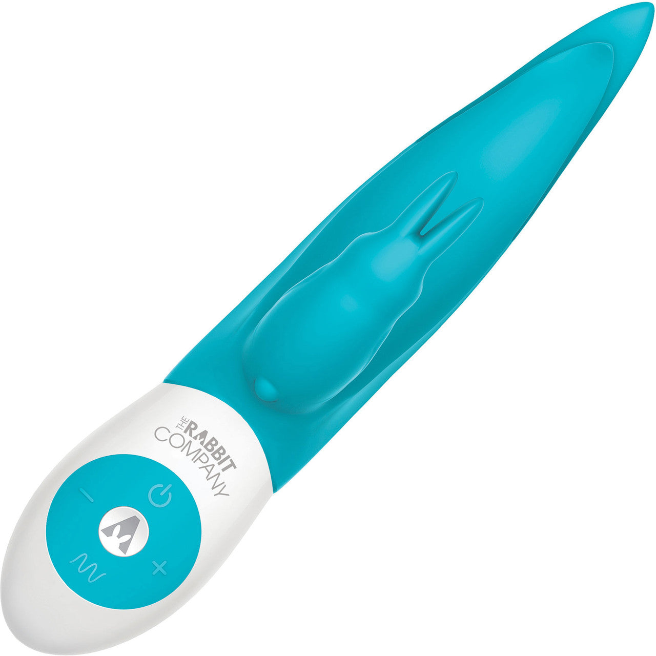 Flutter Rabbit Silicone Rechargeable Vibrator by The Rabbit Company - Blue