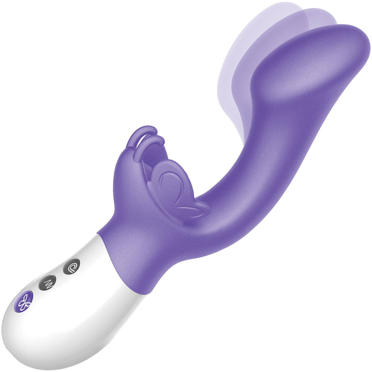 The Come Hither G-Kiss Butterfly Silicone Rechargeable Rabbit Vibrator By The Rabbit Company - Purple