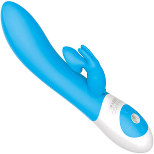 Kissing Rabbit Clitoral Suction Silicone Rechargeable Vibrator by The Rabbit Company - Blue