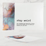 Ink + Soul Stay Weird Glass Trinket Tray By Warm Human