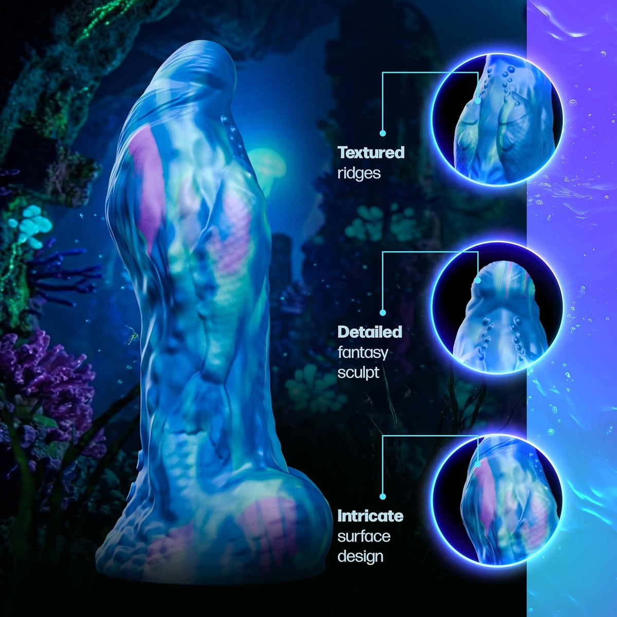 Marinus Sea Beast Silicone Vibrating Dildo With Remote By Tentra