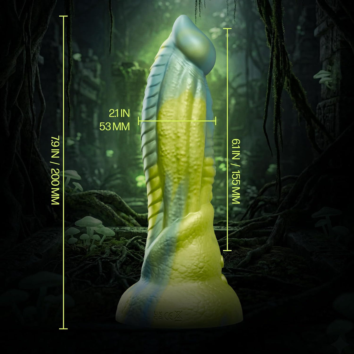 Rithen Reptilian Thrusting Silicone Vibrating Dildo With Remote By Tentra