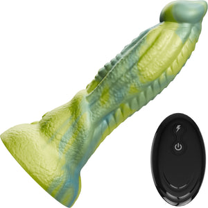 Rithen Reptilian Thrusting Silicone Vibrating Dildo With Remote By Tentra