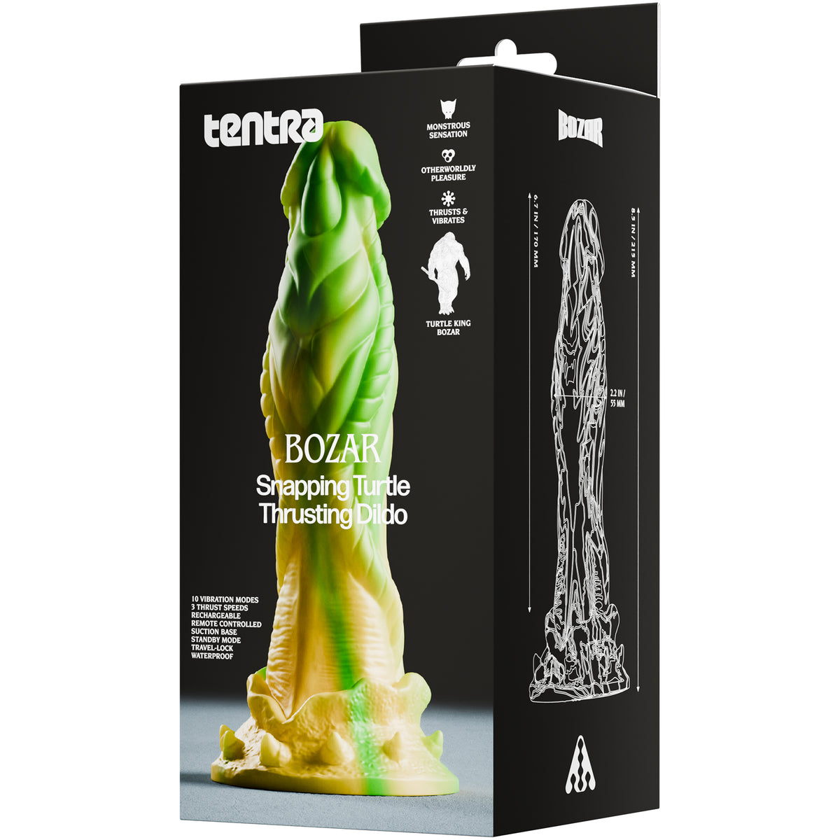 Bozar Snapping Turtle Thrusting Dildo By Tentra