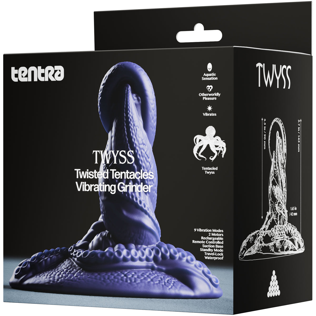 Twyss Twisted Tentacles Vibrating Silicone Grinder With Remote By Tentra
