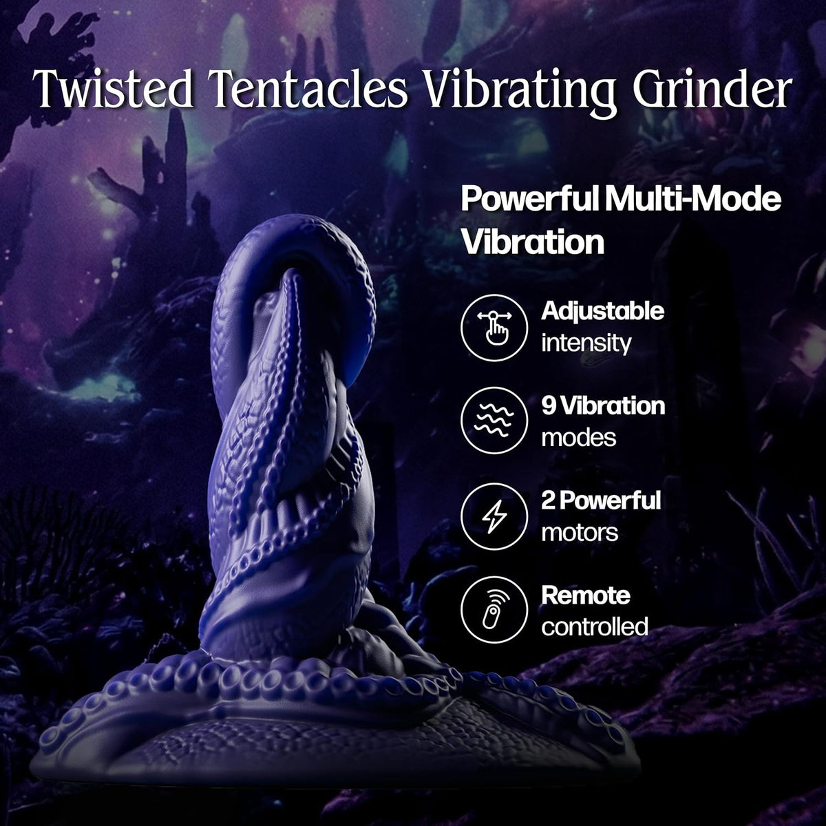 Twyss Twisted Tentacles Vibrating Silicone Grinder With Remote By Tentra