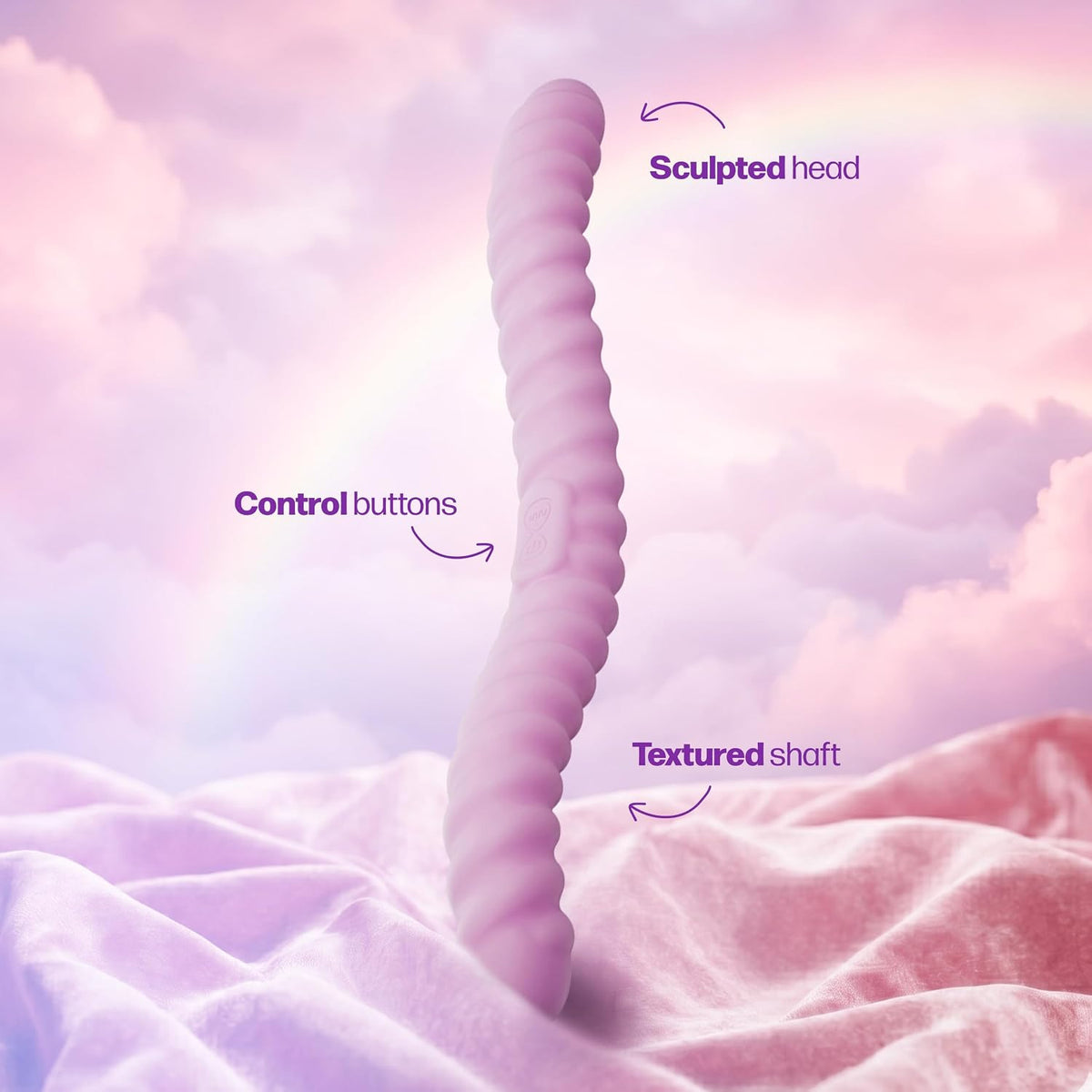 Cor Unicorn Horn Double-Ended Vibrating Dildo By Tentra