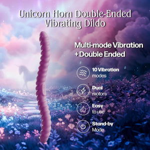 Cor Unicorn Horn Double-Ended Vibrating Dildo By Tentra