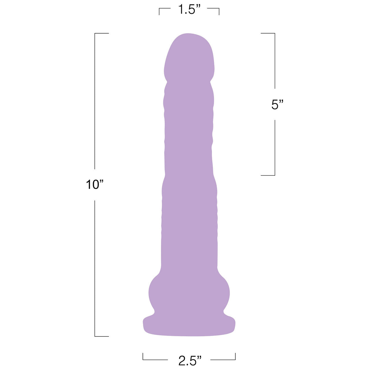 The Velvet Thruster Mini Teddy TX Ultra Powerful Thrusting Silicone Dildo - Lilac