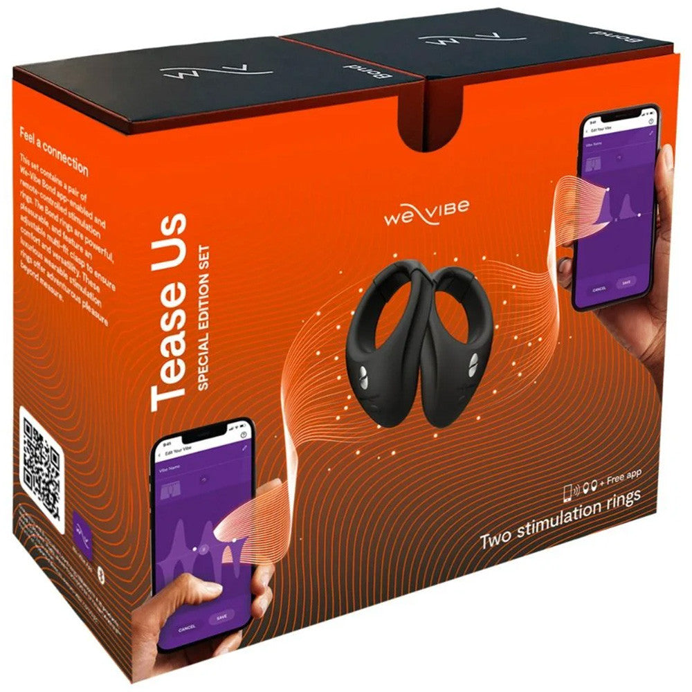 Tease Us Set - Bond & Bond By We-Vibe Vibrating Silicone Rechargeable App Enabled Penis Stimulation Rings