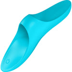 Satisfyer Teaser Rechargeable Waterproof Silicone Finger Vibrator - Blue