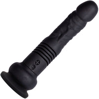 The Velvet Thruster Mini Teddy TX Ultra Powerful Thrusting Silicone Dildo - Black