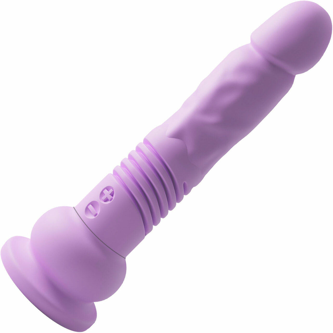 The Velvet Thruster Mini Teddy TX Ultra Powerful Thrusting Silicone Dildo - Lilac