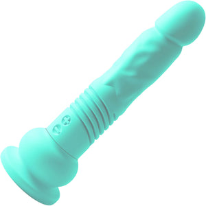 The Velvet Thruster Mini Teddy TX Ultra Powerful Thrusting Silicone Dildo - Mint