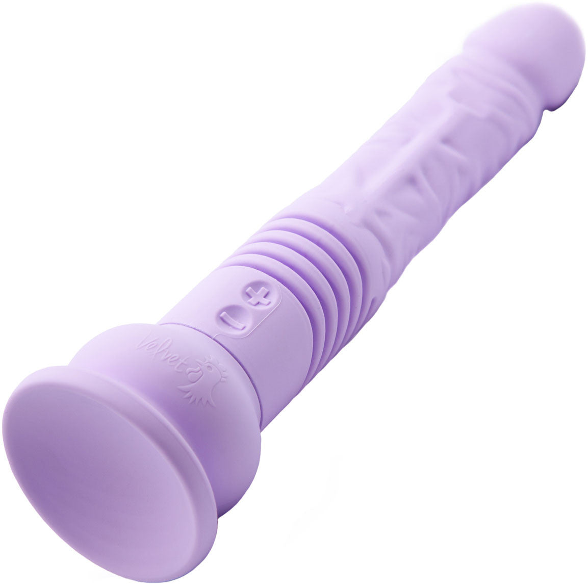 The Velvet Thruster Teddy XL Ultra Powerful Deep-Thrusting Silicone Dildo - Lilac