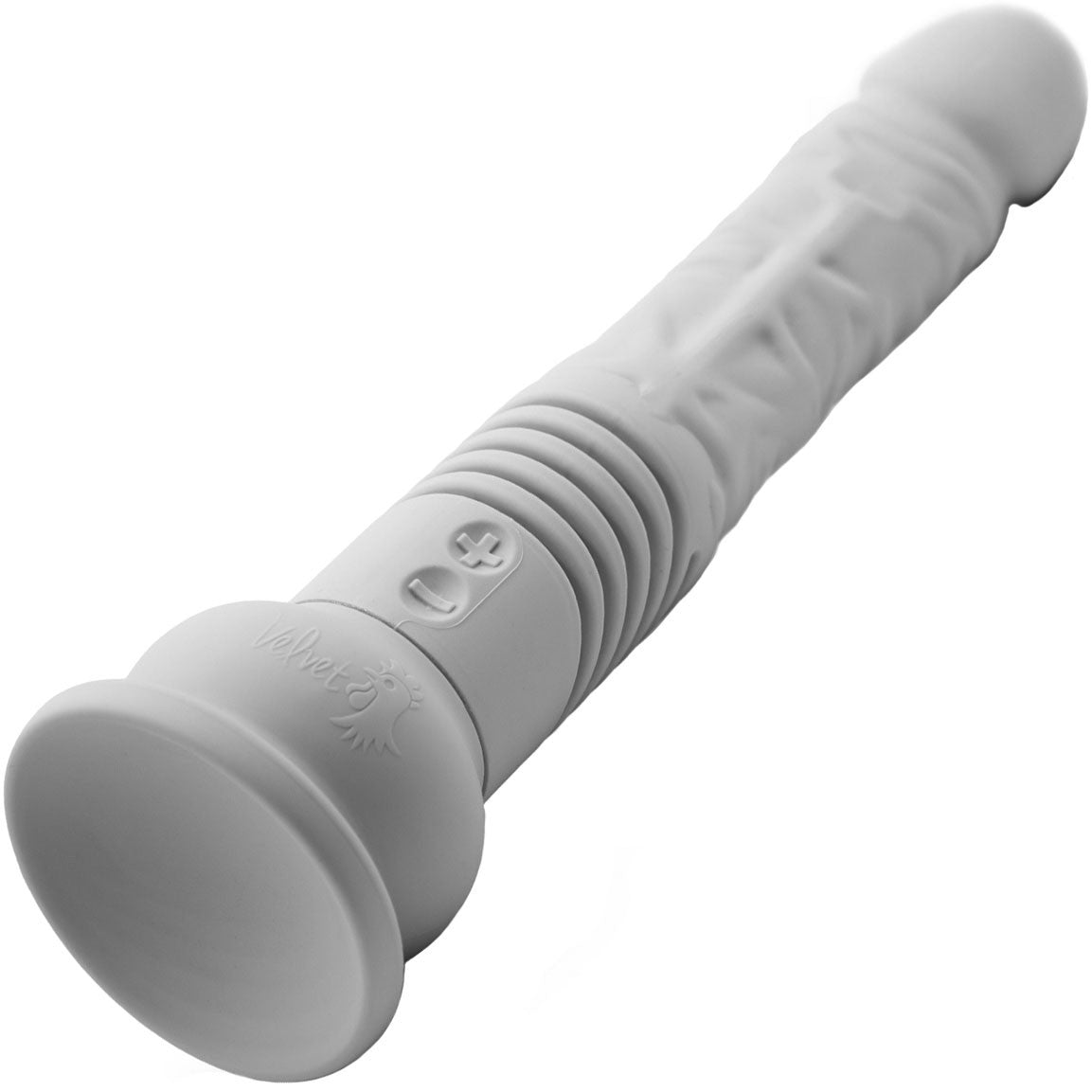 The Velvet Thruster Teddy XL Ultra Powerful Deep-Thrusting Silicone Dildo - Black